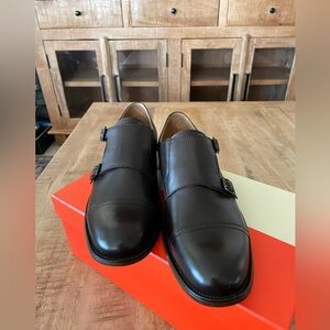 New Republic by Mark McNairy Monk Strap Dress Shoes Brown Size 9 Business Sunday